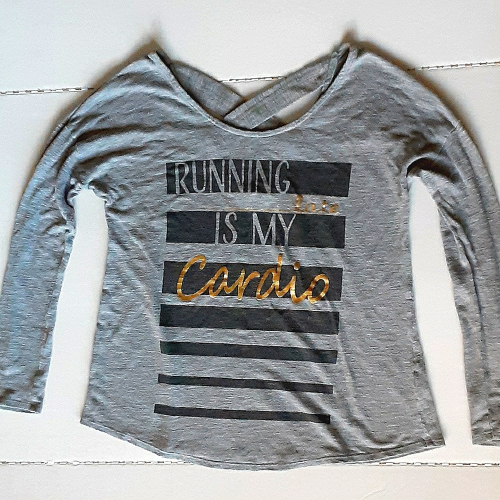 A long sleeve sweater with cut out in the back